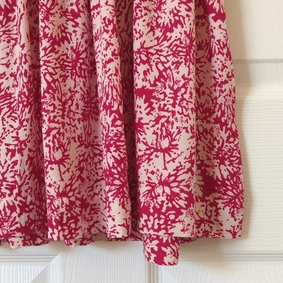 HD in Paris Anthropologie Archipelago Abstract Short Sleeve Mini Dress Pink 0 - Picture 10 of 13